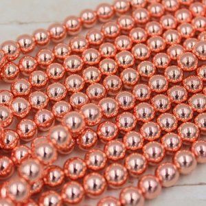 Rose Gold Hematite Beads Jewelry Making Su…